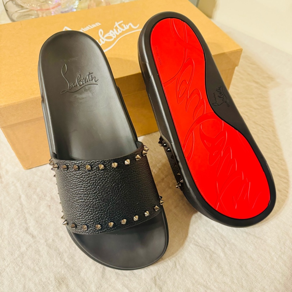 Men’s Christian Louboutin Pool Slides 43.5